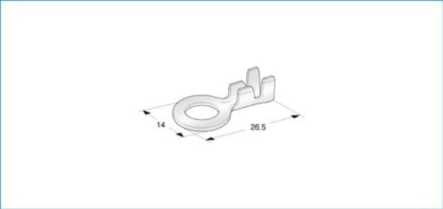 Konektor s očkom na konci kábla