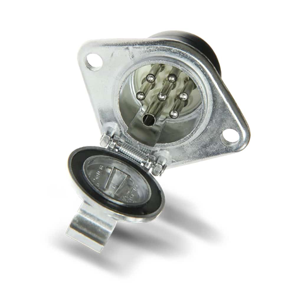 Elektrická zásuvka 7-pólová 24V špeciálna hliníková