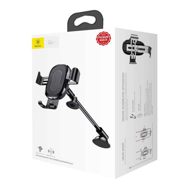 Autodržiak a bezdrôtová nabíjačka s nastaviteľnou rukoväťou