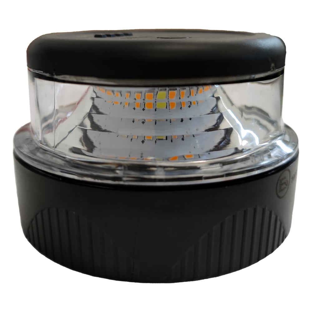 Blikajúca lampa s žltým varovným svetlom so 4 funkciami