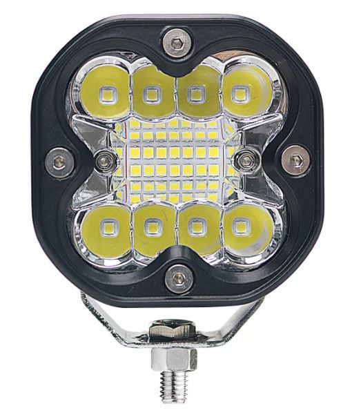 LED pracovná lampa štvorcová kombinované svetlo 12/24V