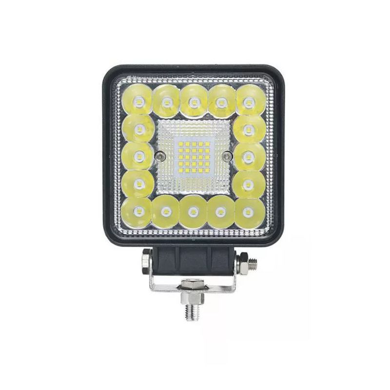 LED pracovná lampa štvorcová kombinované svetlo 12/24V