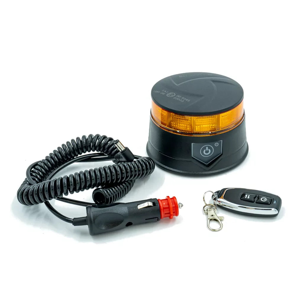 Žltá blikajúca lampa BLACK EDITION