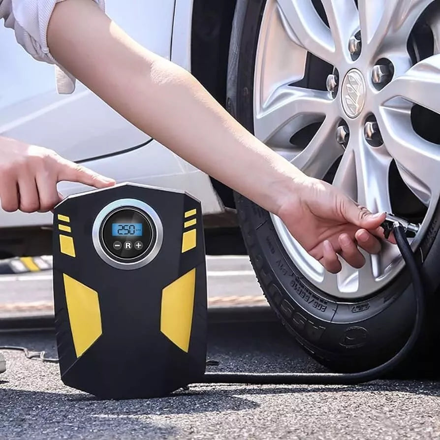 Kompresor do auta multifunkčný s led baterkou 12V