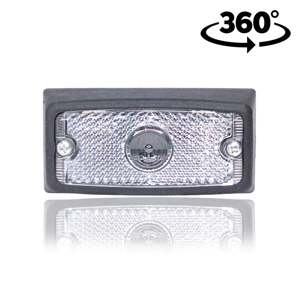 Svetlo po stranách v gumovom ložisku s prizmatickým