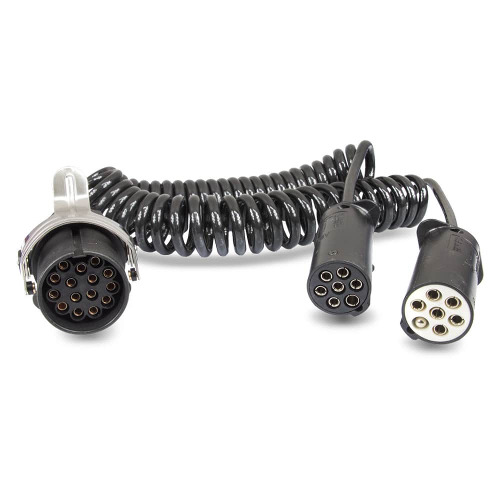 Elektrický kábelový adaptér z 15 na 2 x 7 pólov