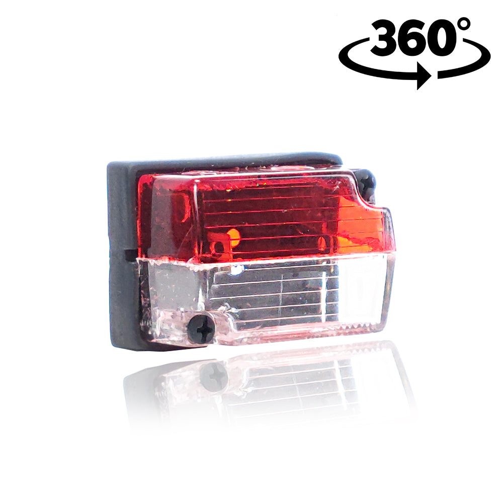 Svetlo kocka červeno-biele hladké