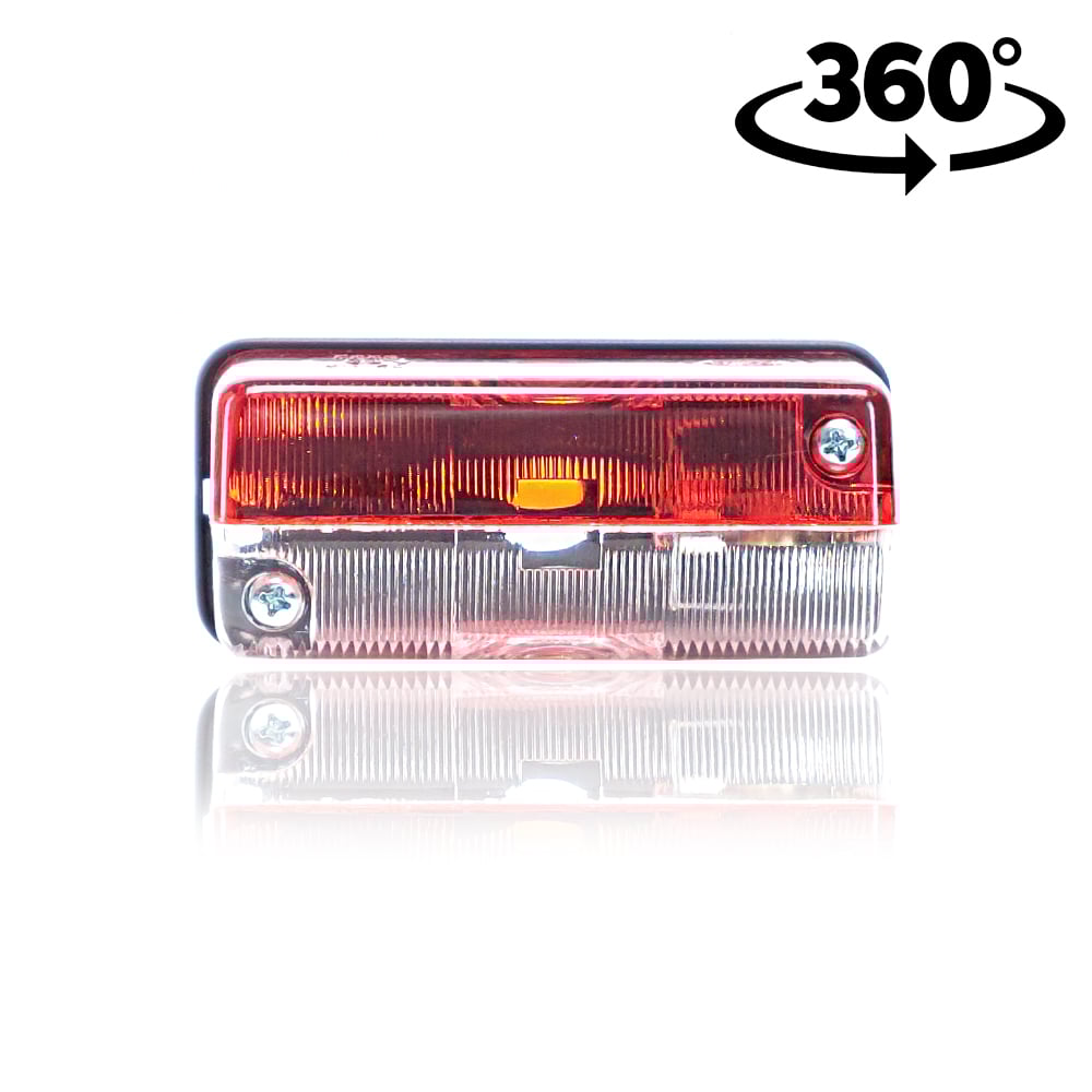 Svetelná pozícia svetla červená-biela so skrutkami