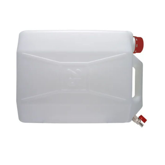 Vodný kanister s kovovým kohútom