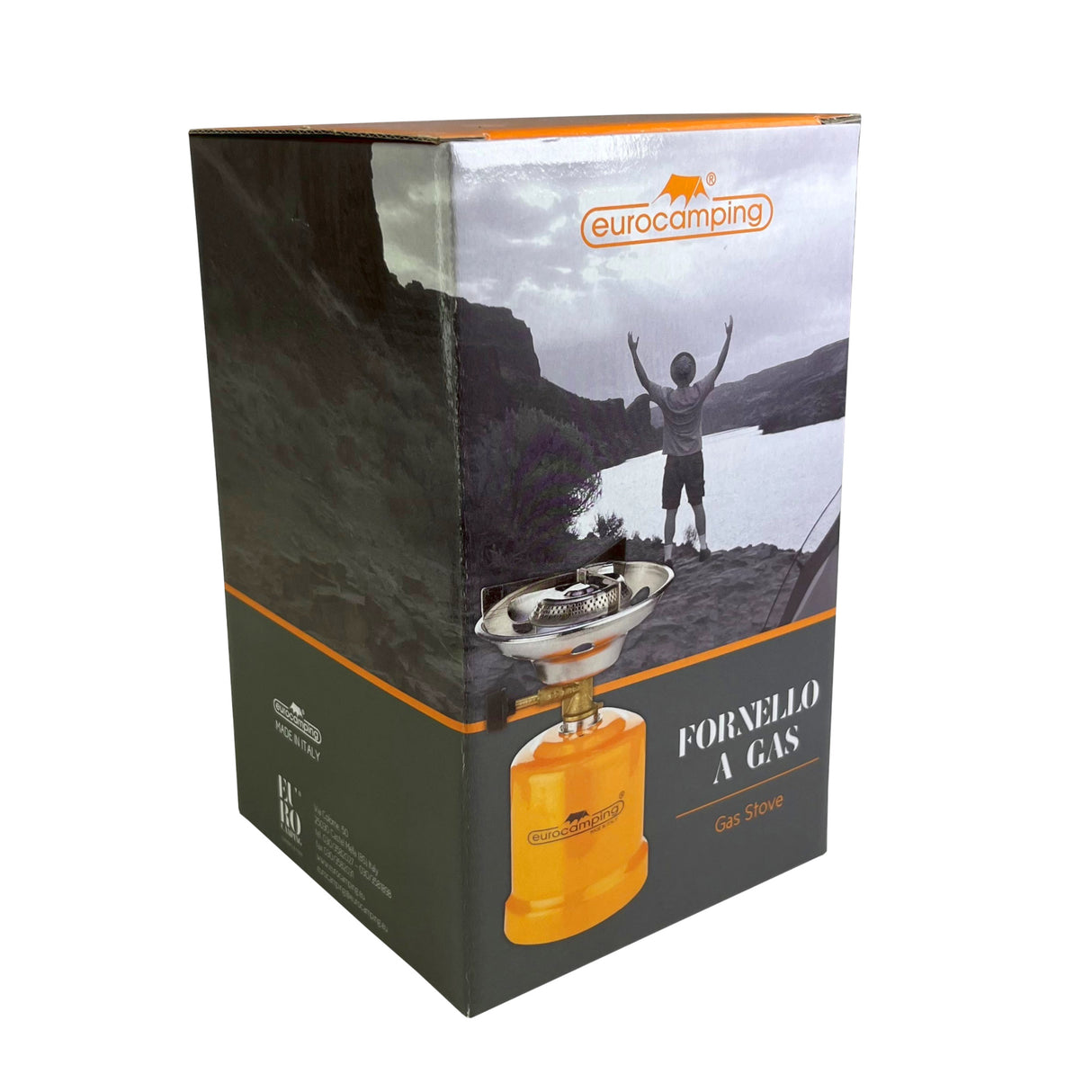 Plynový varič na kartuše kempingový s kovovým telom