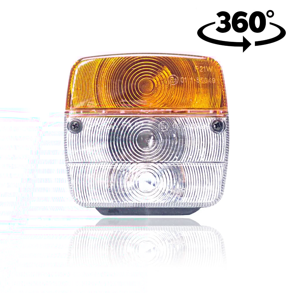 Svetlo smerového ukazovateľa s lampou (žltá a biela)