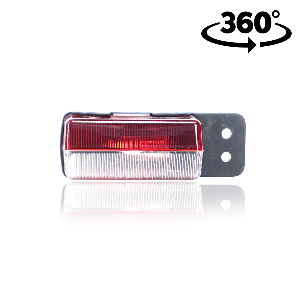 Lampa poloha červeno-biela s hladkým upevnením