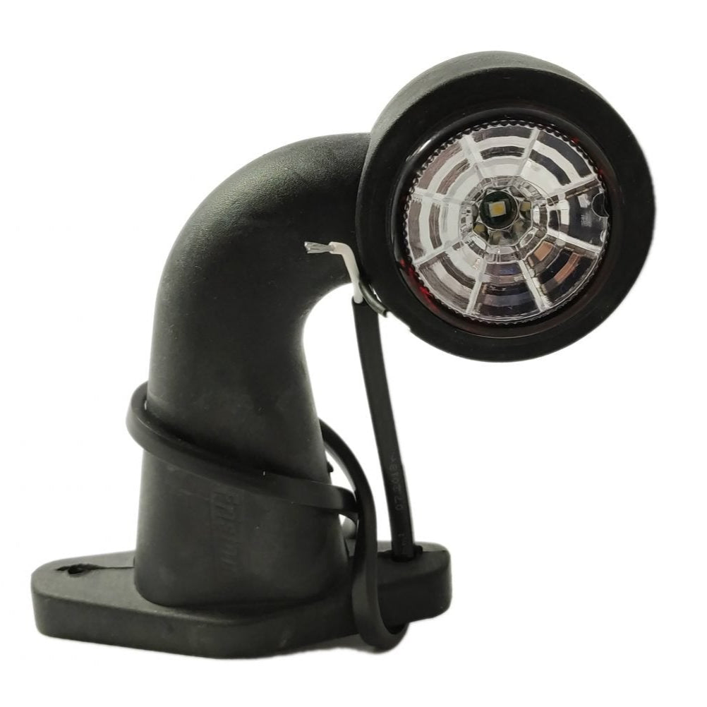 LED lampa na označenie šírky s lakťovým ramenom a mikroprizmami