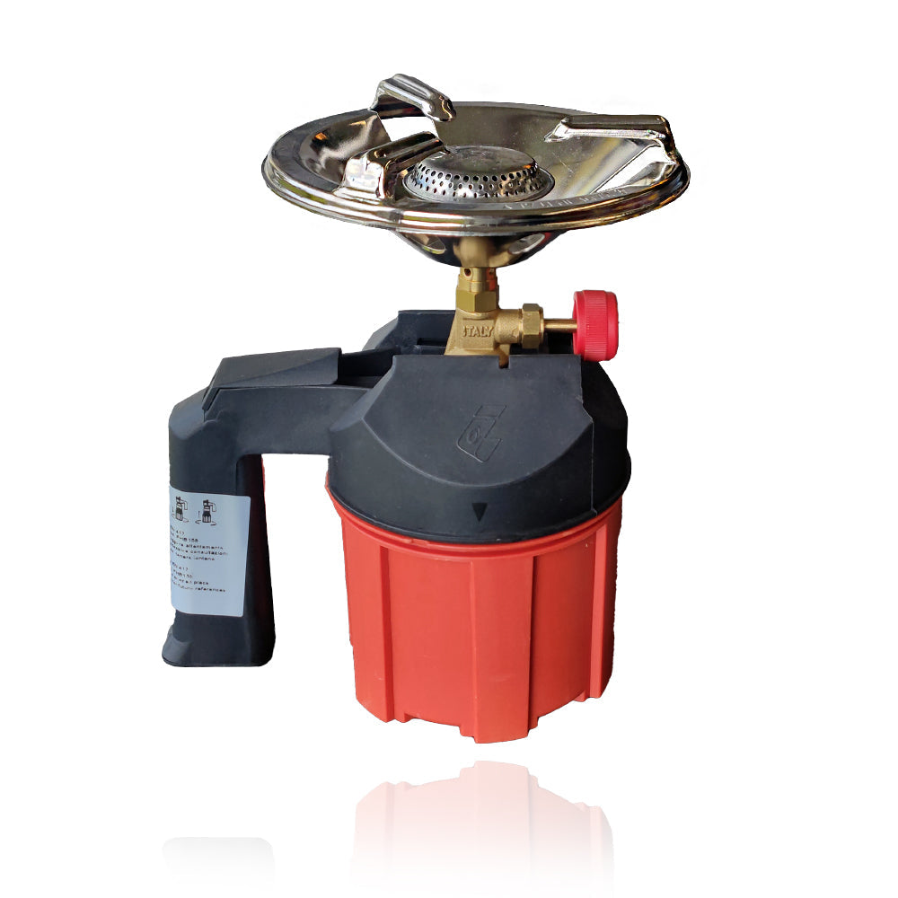 Kempingový plynový sporák pre 190 g plynovú bombu s plastovým telom