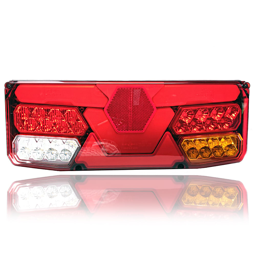 Svetlo LED s 7 funkciami, univerzálne s poznávacou značkou 12-24V