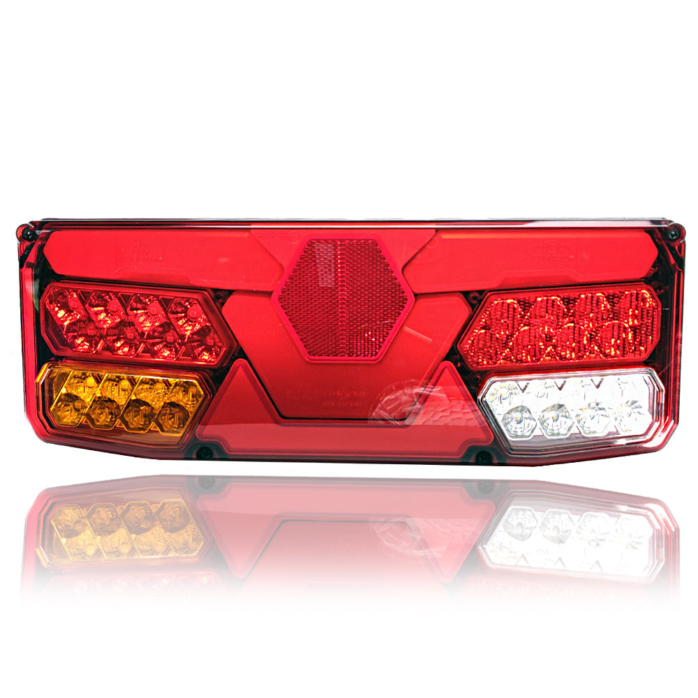 Svetlo LED s 7 funkciami, univerzálne s poznávacou značkou 12-24V