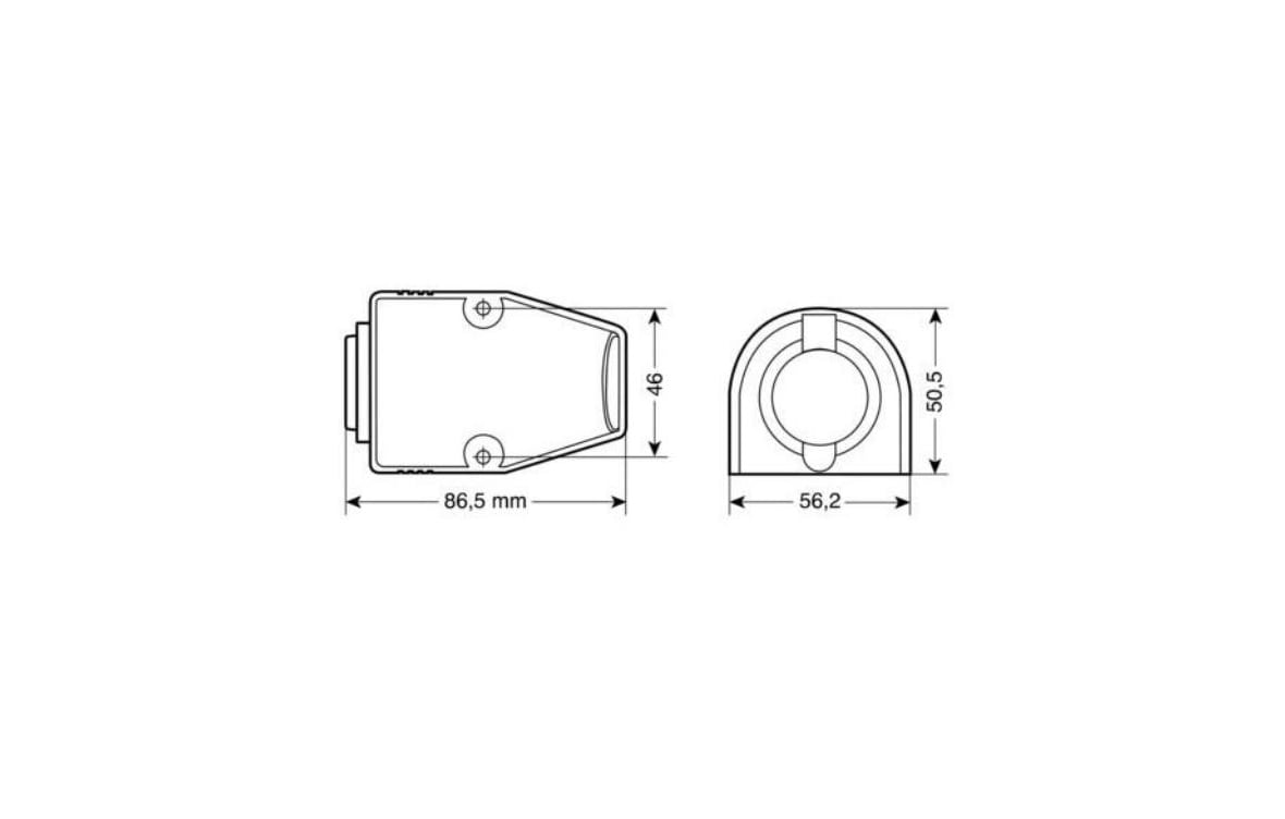 Vodeodolná zásuvka na zapalovač na montáž