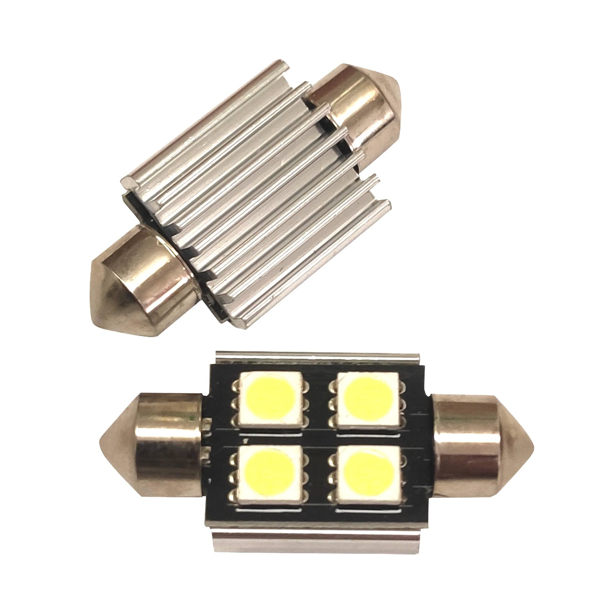 SMD LED svetložiarovka s paticou 4 LED Canbus biela