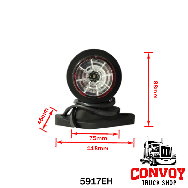 LED obrysové svetlá - gumová lampa omega tvaru