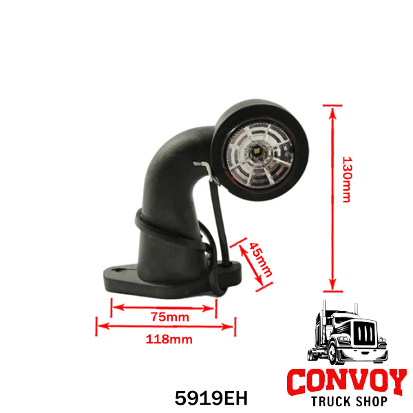 LED obrysové svetlá gumová šírková lampa s ohybným ramenom, LED mikroprizmatická