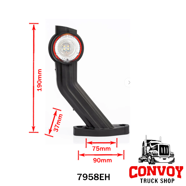 LED obrysové svetlá gumová šírková lampa s ohybným ramenom