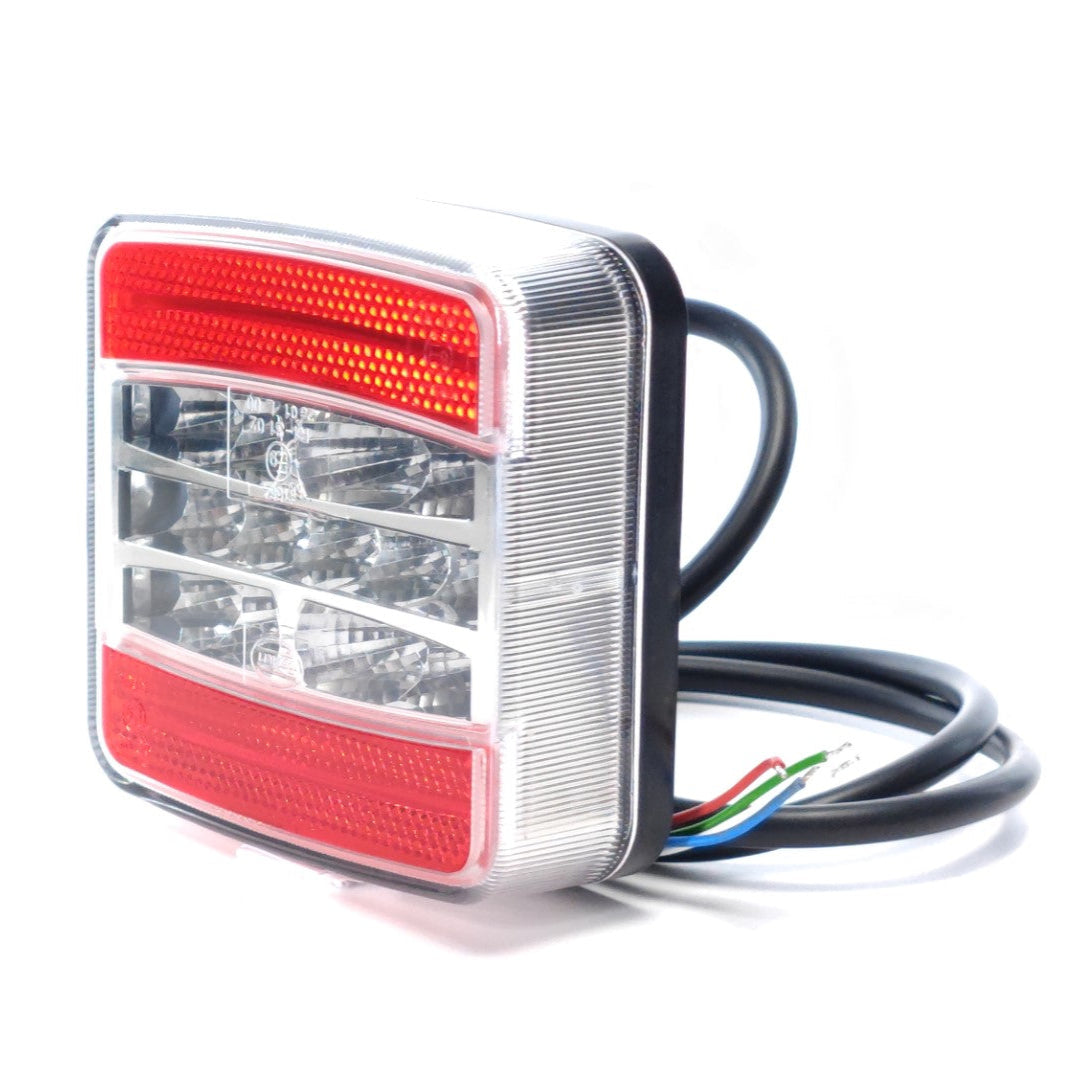 Zadné svetlo na príves LED 3-funkčná hranatá