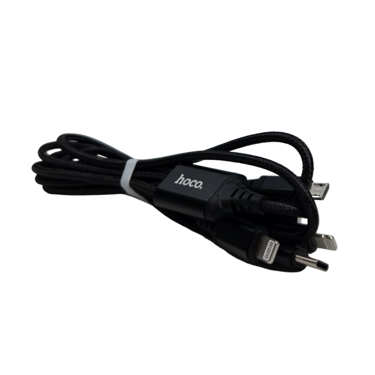 Dátový kábel 4v1 (Lightning/Type-C Micro USB) čierny 1m X76