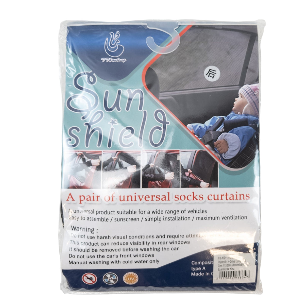 Slnečné clony do auta na bočné sklá zo sieťoviny 2ks AI2110