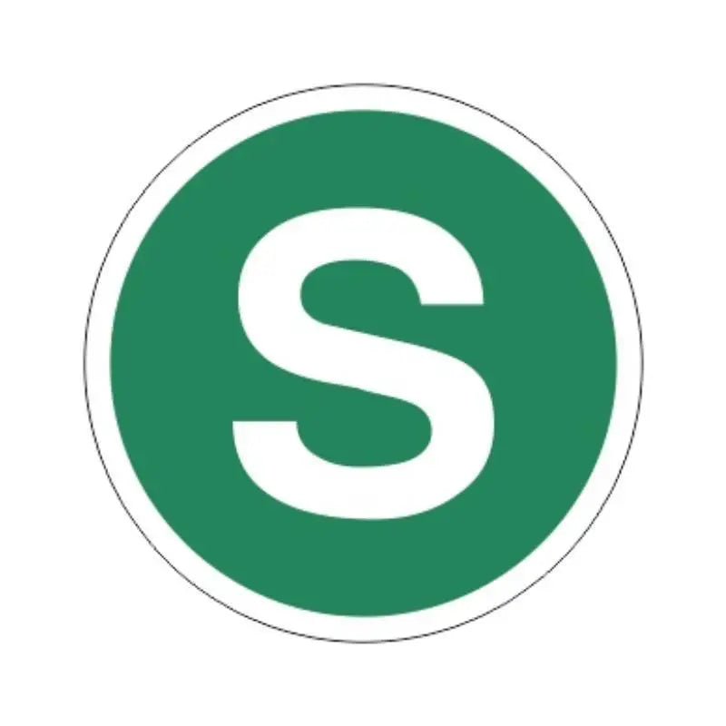 Reflexná samolepka zelená veľká S
