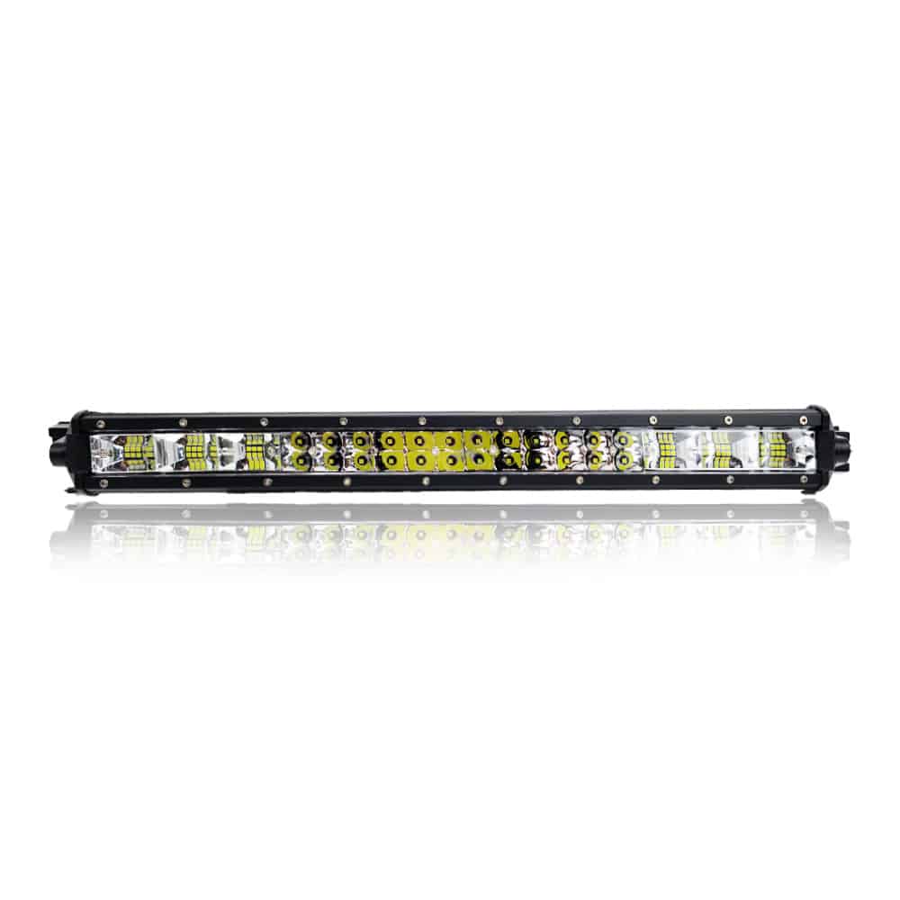 LED pracovná lampa s kombinovaným svetlom v jednom rade s výkonom 180W pri napätí 12/24V
