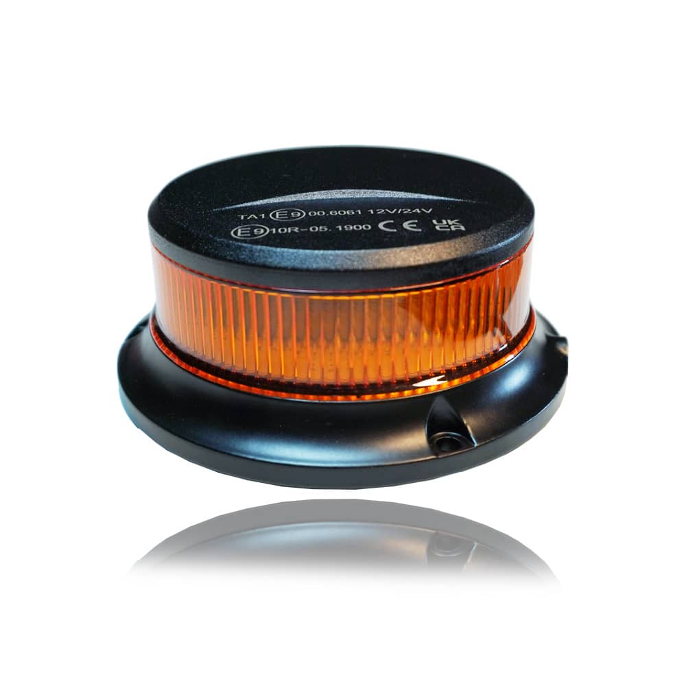Blikajúca lampa žltá LED 18 LED s magnetickým stojanom