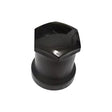 Csavarkupak fekete műanyag hosszú kerek 32 mm