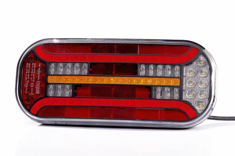 Svetlo LED s 6 funkčnými dynamickými indexmi s prizmatickým tvarom 12-36V