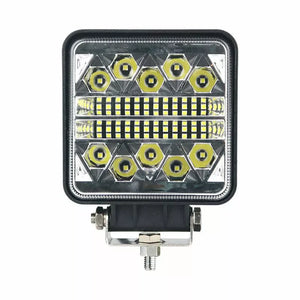 LED pracovná lampa štvorcová kombinované svetlo 12/24V