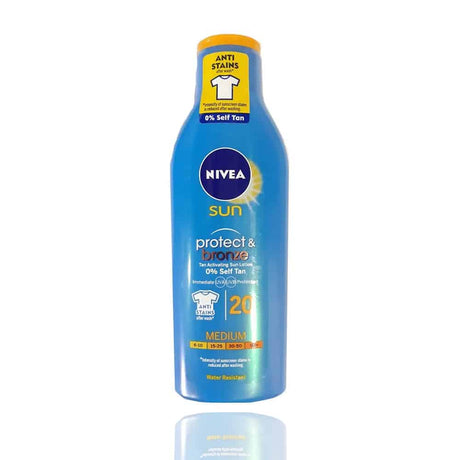 Opaľovací krém Nivea Sun Protect&Bronze SPF20+ 200ml Medium