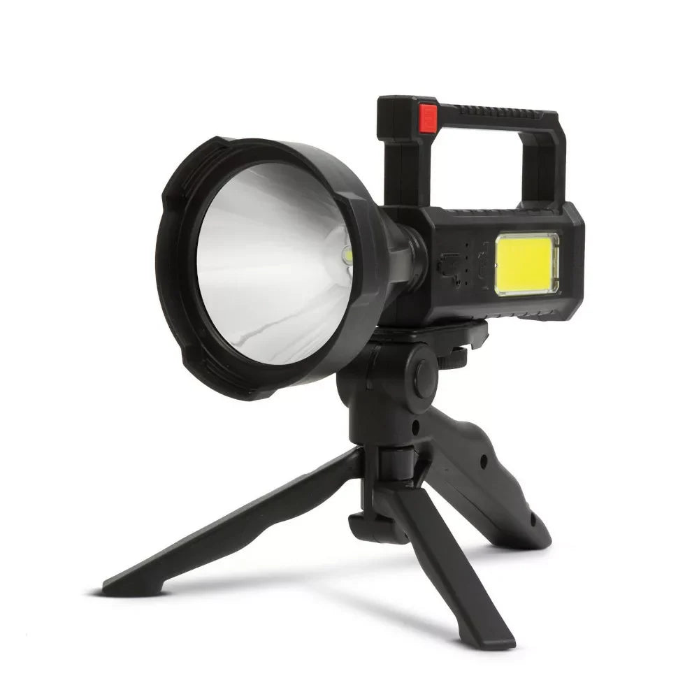 Pracovná lampa s funkciou vyhľadávania, tripodom, batériová, 580lm, IP55.