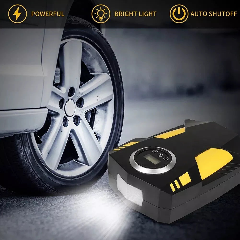 Kompresor do auta multifunkčný s led baterkou 12V