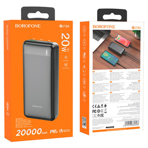 Powerbanka 20 000 mAh, 20W Rýchlonabíjanie (QC3.0 + PD) J19A
