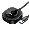 4X USB HUB s USB C konektorom čiernej farby