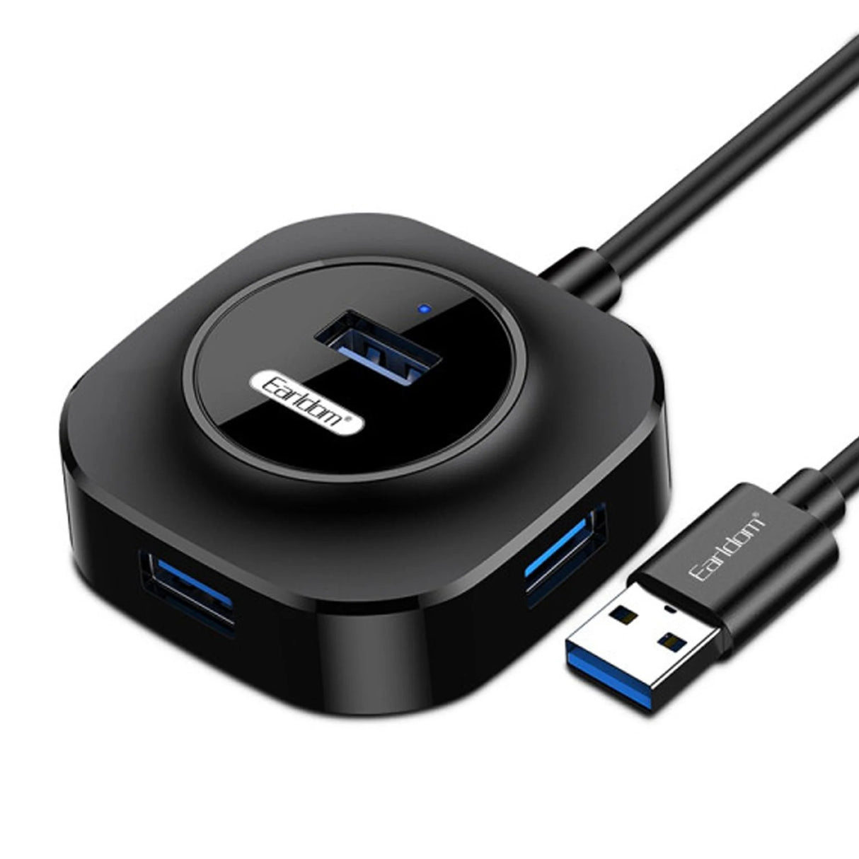 4X USB HUB s USB C konektorom čiernej farby