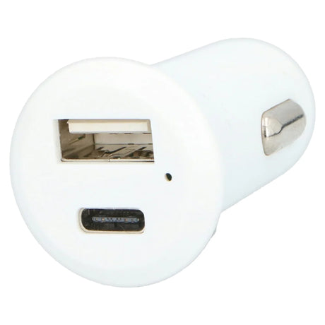 Nabíjač do auta so zásuvkou na cigarety s výstupom USB-A a Type-C