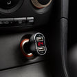 12/24V USB nabíjačka s voltmetrom čierna pre auto zapaľovač