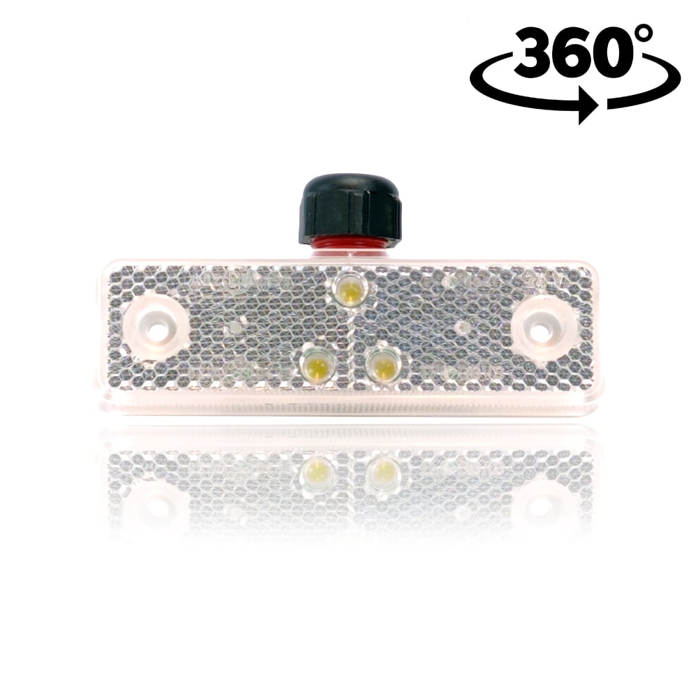 Biela LED poloha lampa