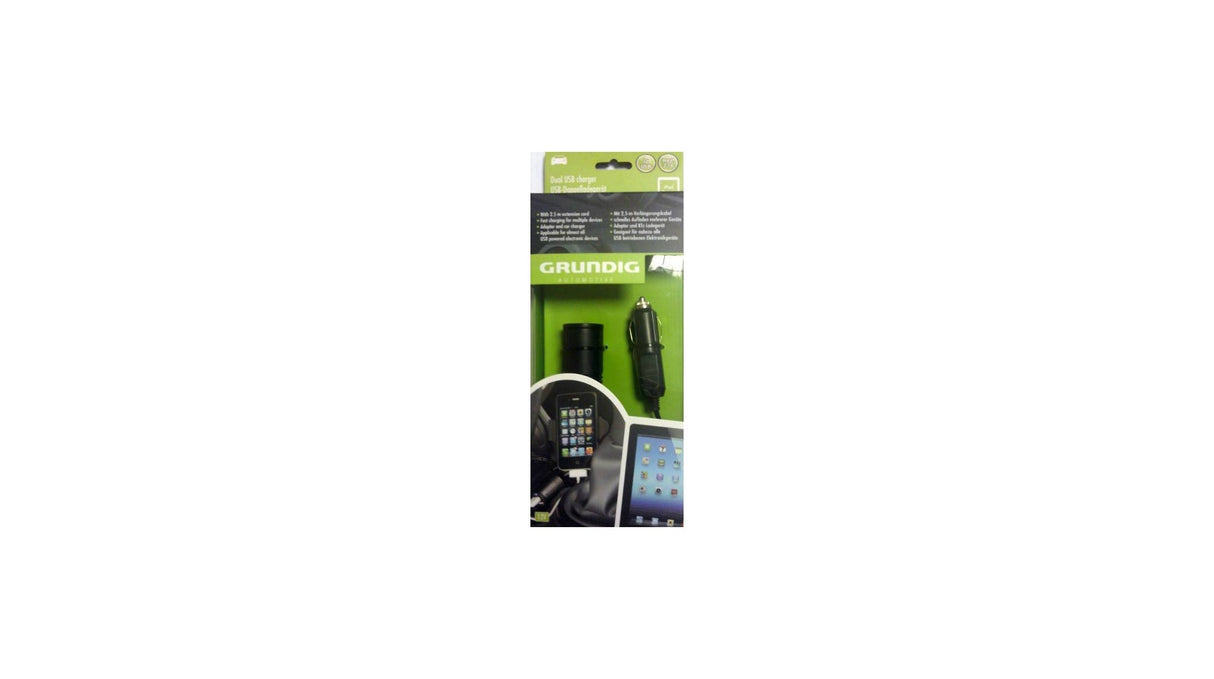 Auto nabíjačka na telefón s 250 cm káblom 2 USB