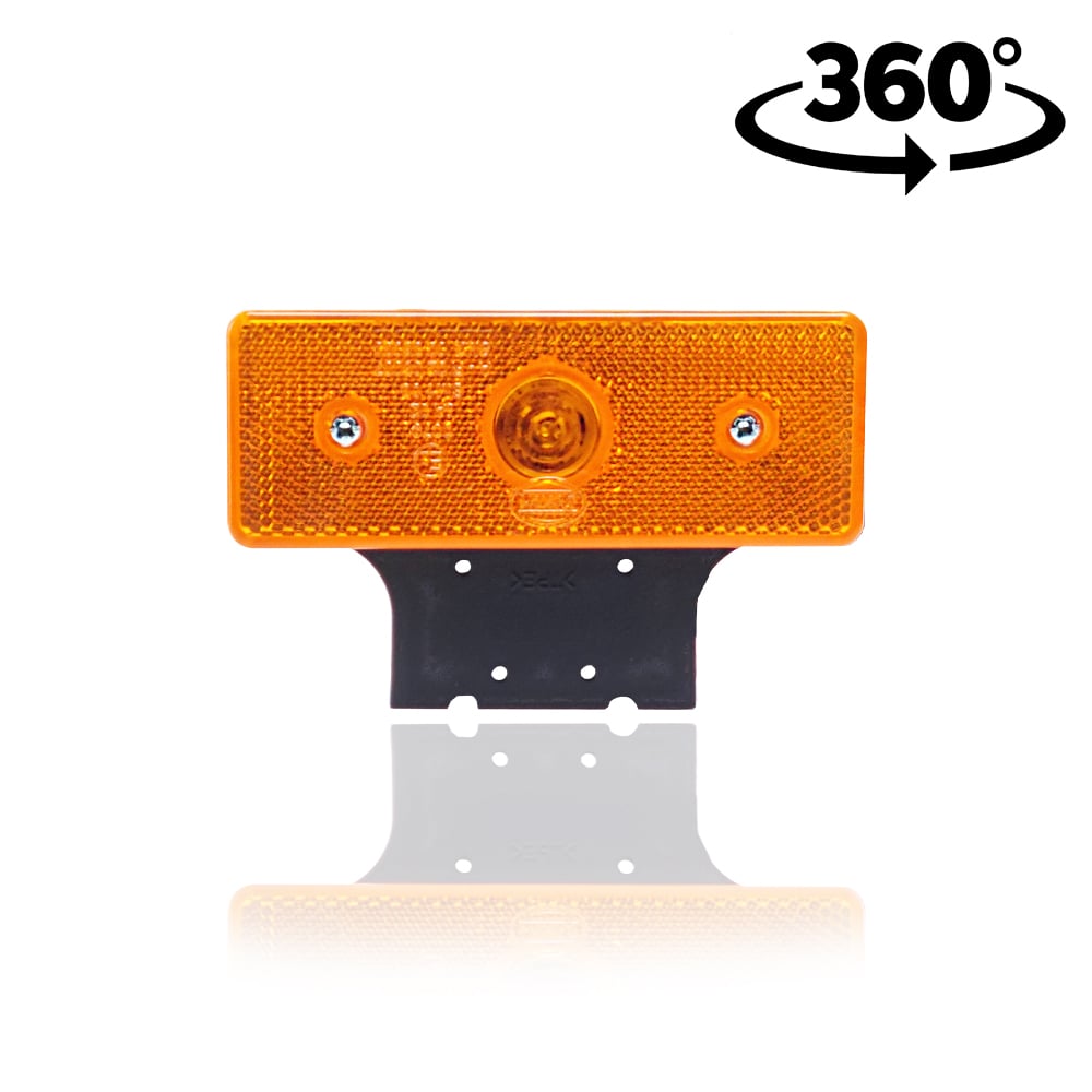 Ľavá svetlometová LED lampa s prizmatickým žltým svetlom