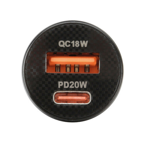 Autonabíjačka do zapalovača  USB-C a USB-A výstupom
