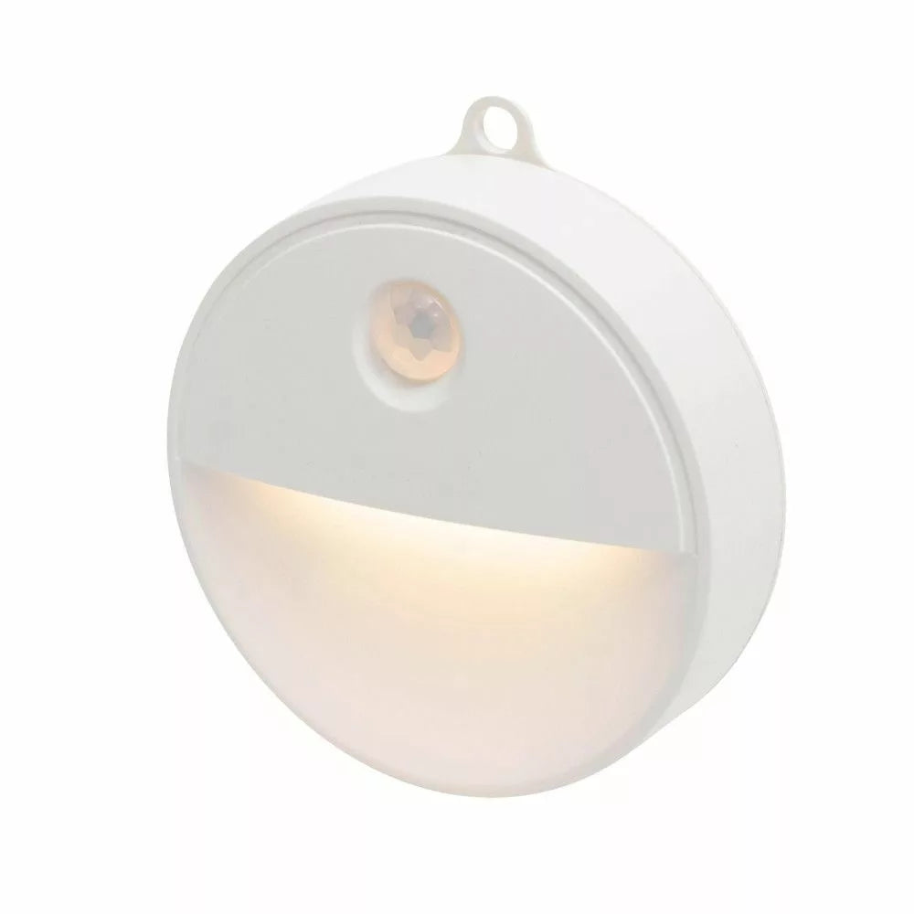 LED pohykelérzékelős elemes lámpa, kör alakú