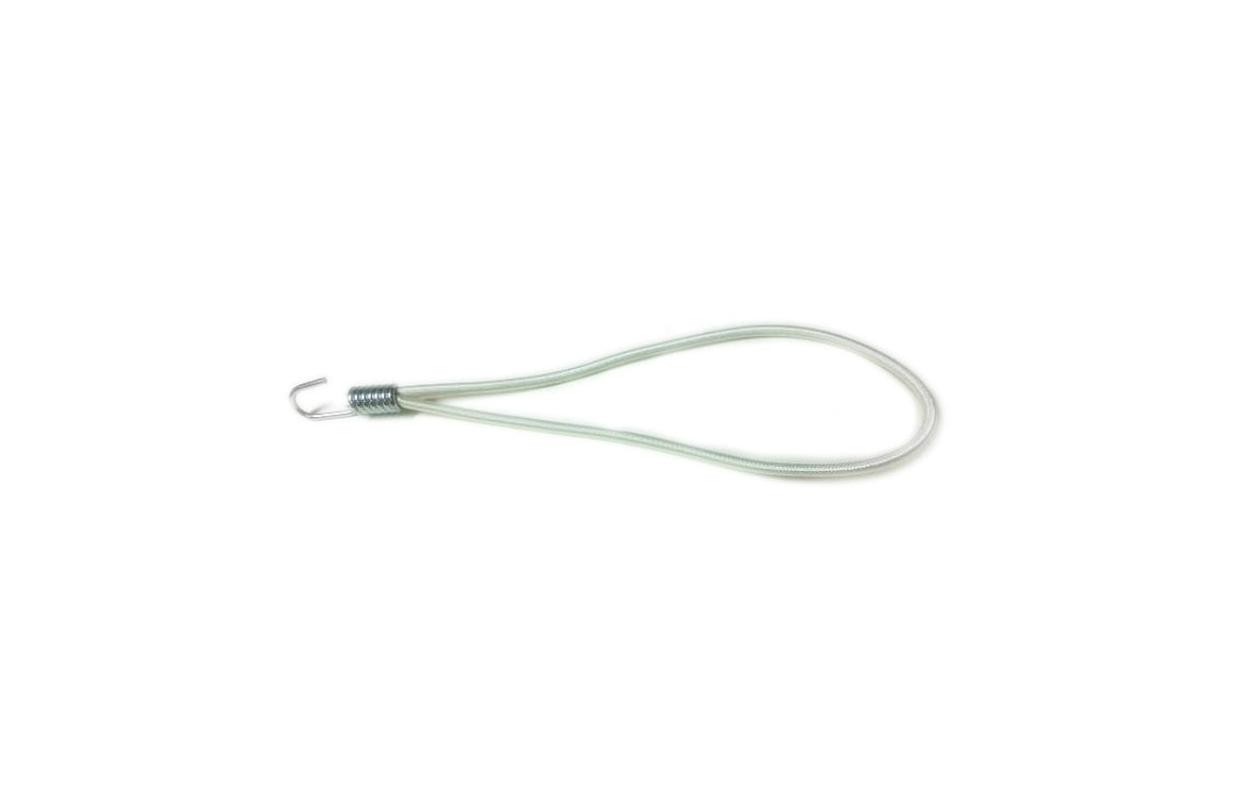 Plachtové napínacie gumené lano s háčikom, biela 30 cm