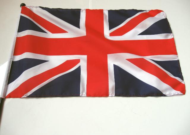Vlajka s autouchytenou tyčou Veľká Británia (30x45 cm)