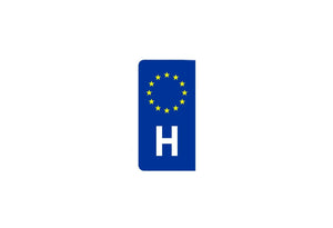 Tabuľka s nálepkou EÚ s hviezdičkou